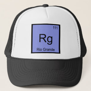 Rg - Rio Grande Chemie-Element-Symbol-River-T-Shir Truckerkappe