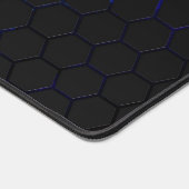 RGB farbige schwarze Wabengeometrie Monogram Schreibtischunterlage (Ecke)