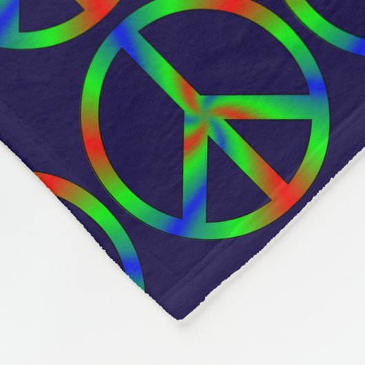 RGB-Friedenszeichen Fleecedecke (Ecke)