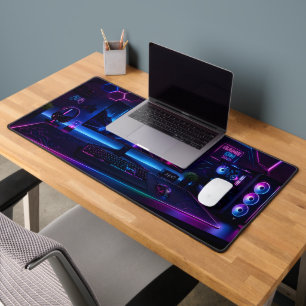 RGB-Gaming-Setup-Illustration XL-Schreibtischunter Schreibtischunterlage
