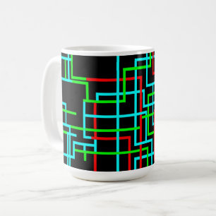 RGB-Geometrisches Raster Kaffeetasse