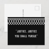 RGB Lace Collared Justice, Justice U will Postkarte (Vorne/Hinten)