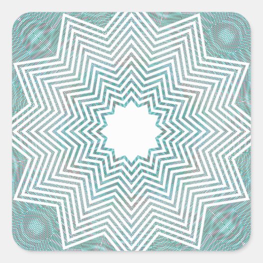 RGB-Musterflake Quadratischer Aufkleber (Vorderseite)