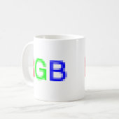 RGB-pixelated Kaffeetasse (Vorderseite Links)