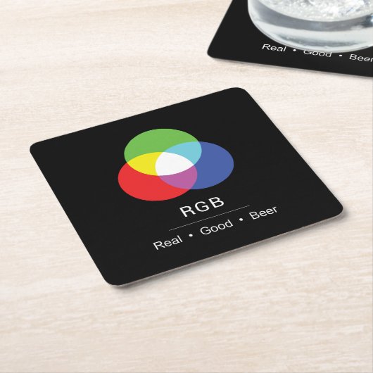 RGB Really Good Beer Designer's Coaster Rechteckiger Pappuntersetzer (angewinkelt)