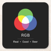 RGB Really Good Beer Designer's Coaster Rechteckiger Pappuntersetzer (Vorderseite)