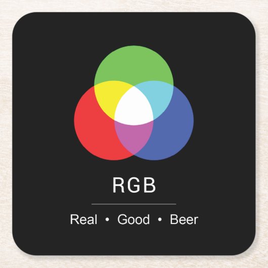 RGB Really Good Beer Designer's Coaster Rechteckiger Pappuntersetzer (Vorderseite)
