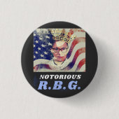 RGB Ruth Bader Ginsburg Feministin Liberale Button (Vorderseite)