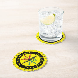 RGB Snowflakes Muster Name Joyous Kwanzaa hinzufüg Untersetzer