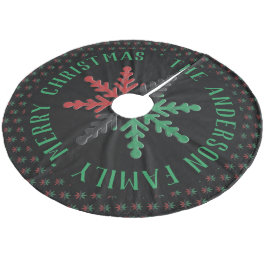 RGB Snowflakes Muster Name Kwanzaa hinzufügen Fleece Weihnachtsbaumdecke