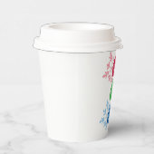 RGB Snowflakes Pappbecher (Rechts)