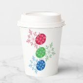 RGB Snowflakes Pappbecher (Vorderseite)