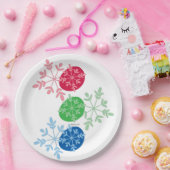 RGB Snowflakes Pappteller (Party)