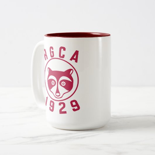 RGCA rote Tasse Logos 15oz (Vorderseite Links)