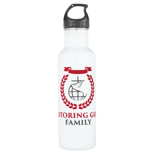 RGF 24oz weiße Stahlwasser-Flasche Trinkflasche (Vorderseite)