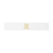 RH-Monogramm oder HR-Monogramm-Bauchbinde Einladungsbanderole (Flach)