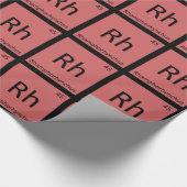 Rh - Rhamphorhynchus Chemistry Symbol Geschenkpapier (Ecke)