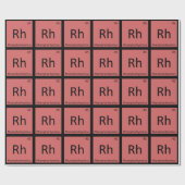 Rh - Rhamphorhynchus Chemistry Symbol Geschenkpapier (Flach)