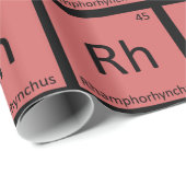 Rh - Rhamphorhynchus Chemistry Symbol Geschenkpapier (Rolleneckpunkt)