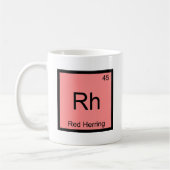 Rh - Symbol für Red Herring Chemical Element Funny Kaffeetasse (Links)