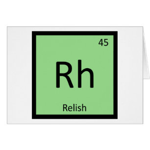 Rh - Würzmittel Chemie Periodensystem