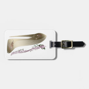 Rhapsodie in der GoldStilett-Schuh-Kunst Gepäckanhänger