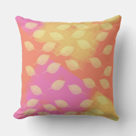 Rhapsodie in Gelb, Terracotta und Violet Abstrakt Kissen