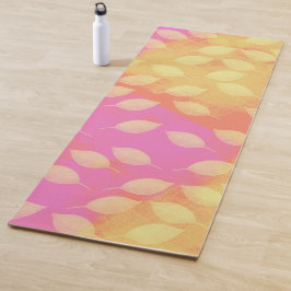 Rhapsodie in Gelb, Terracotta und Violet Abstrakt Yogamatte
