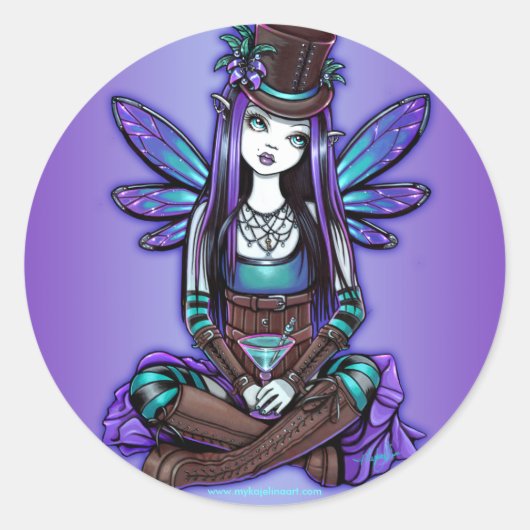 "Rhapsody" Gothic Absinthe Fairy Art Stickers (Vorderseite)