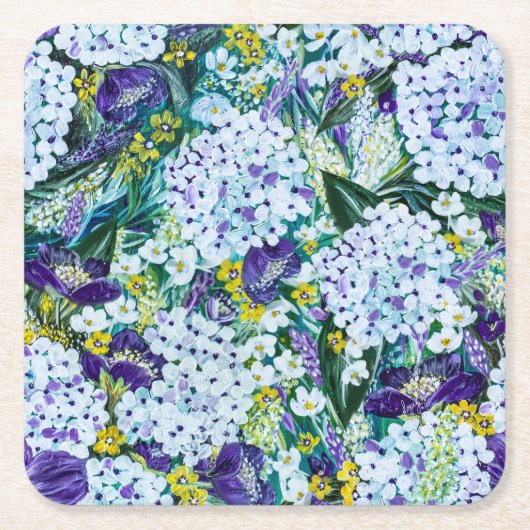 Rhapsody Hydrangea Floral Untersetzer (Vorderseite)