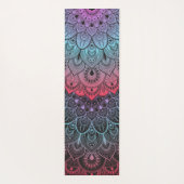 Rhapsody in Blue Pink Mandela Yogamatte (Rückseite)