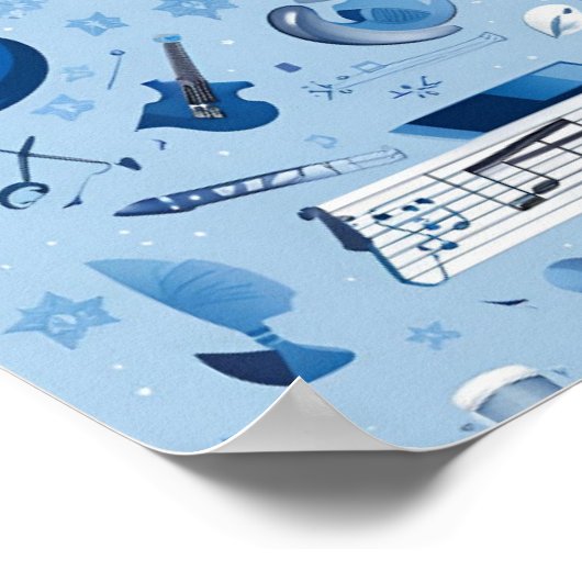 Rhapsody in Blue Poster (Ecke)