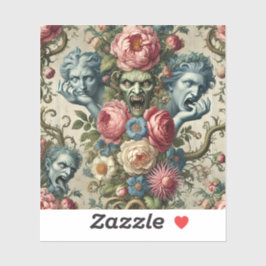 Rhapsody Road - Gothic Floral Pillow Aufkleber