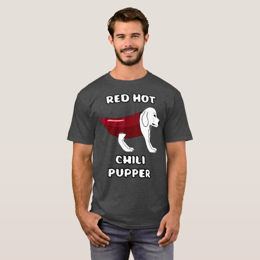 RHCP Red Hot Chili Pupper Peppers Parody Puppy T-Shirt (Vorne ganz)