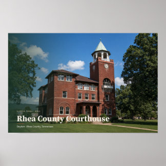 Rhea County Courthouse Dayton — AI-Kunst Poster