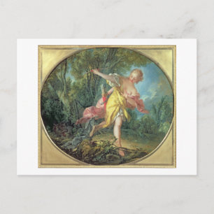 Rhea Sylvia floh aus dem Wolf, 1756 Postkarte