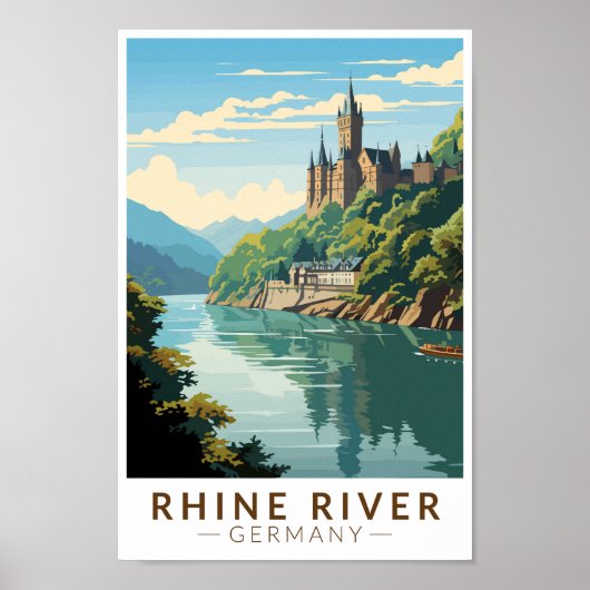 Rhein-Deutschland Abschnitt Reisen Vintag Poster (Vorne)