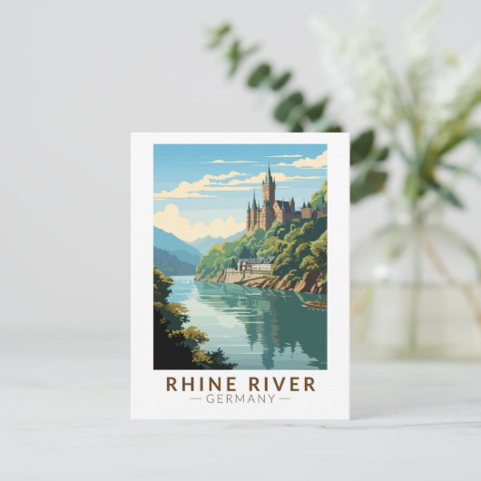 Rhein-Deutschland Abschnitt Reisen Vintag Postkarte (Stehend Vorderseite)