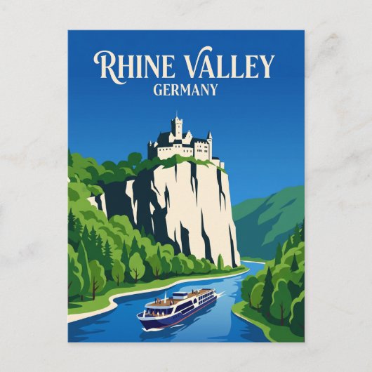 Rhein Deutschland Postkarte (Vorderseite)