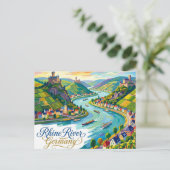 Rhein Deutschland Postkarte (Stehend Vorderseite)