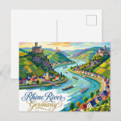 Rhein Deutschland Postkarte (Vorne/Hinten)