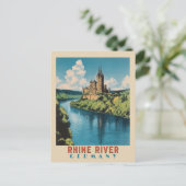 Rhein-Deutschland Vintage Travel Postkarte (Stehend Vorderseite)