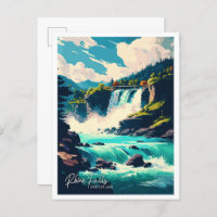 Rhein Falls Schweiz - Reise-Illustration