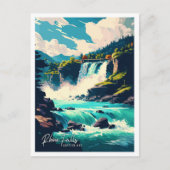 Rhein Falls Schweiz - Reise-Illustration Postkarte (Vorderseite)