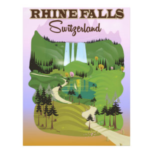 Rhein fällt Schweiz Reiseplakat Fotodruck