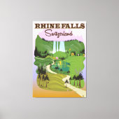 Rhein fällt Schweiz Reiseplakat Leinwanddruck (Vorderseite)