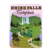 Rhein fällt Schweiz Reiseplakat Magnet (Vertikal)