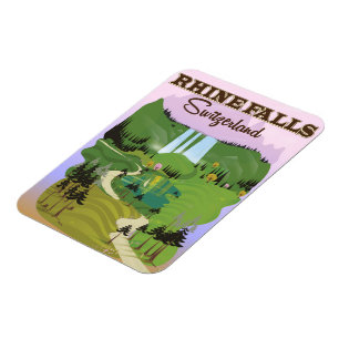 Rhein fällt Schweiz Reiseplakat Magnet