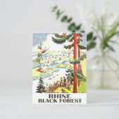 Rhein, Schwarzwald, Deutschland. Vintage Postkarte (Stehend Vorderseite)