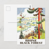 Rhein, Schwarzwald, Deutschland. Vintage Postkarte (Vorne/Hinten)